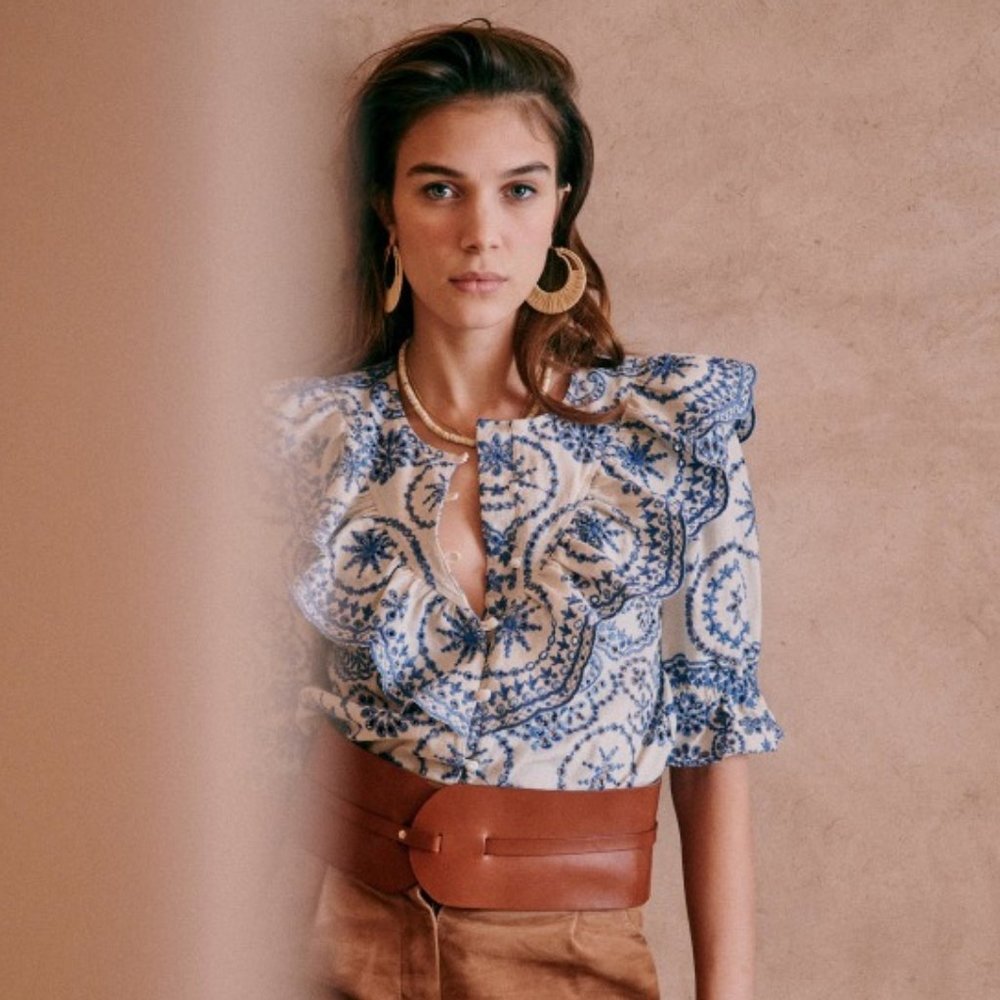 NWT Sezane South Blouse